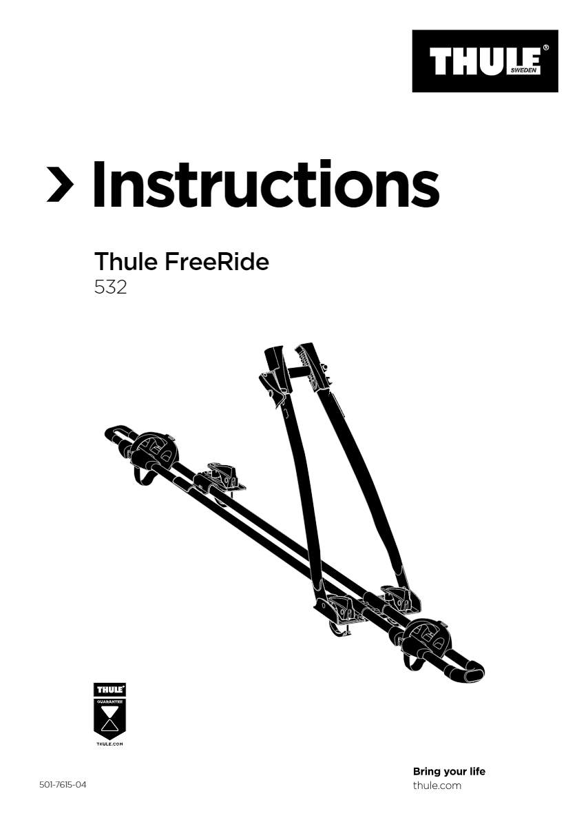 Thule Freeride 532 Lockable Roof Mounted Cycle Rack